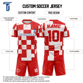Checkerboard Tiger Custom Team Soccer Jersey Uniform Set